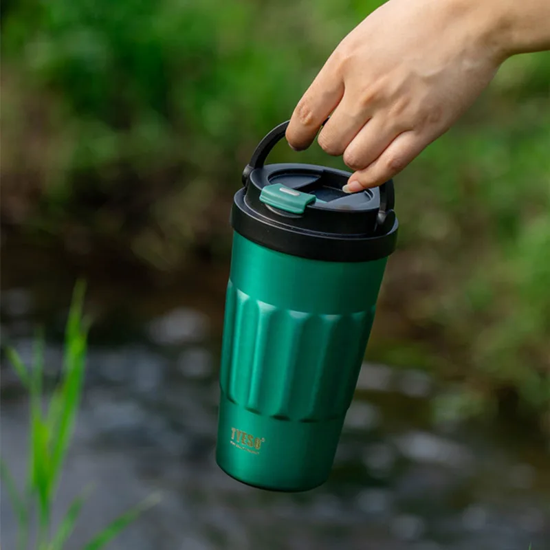 Mixpresso Frasco de café y taza de café, termo de acero inoxidable para  café caliente o té frío, se adapta a carrito o mochila de automóvil, taza  de