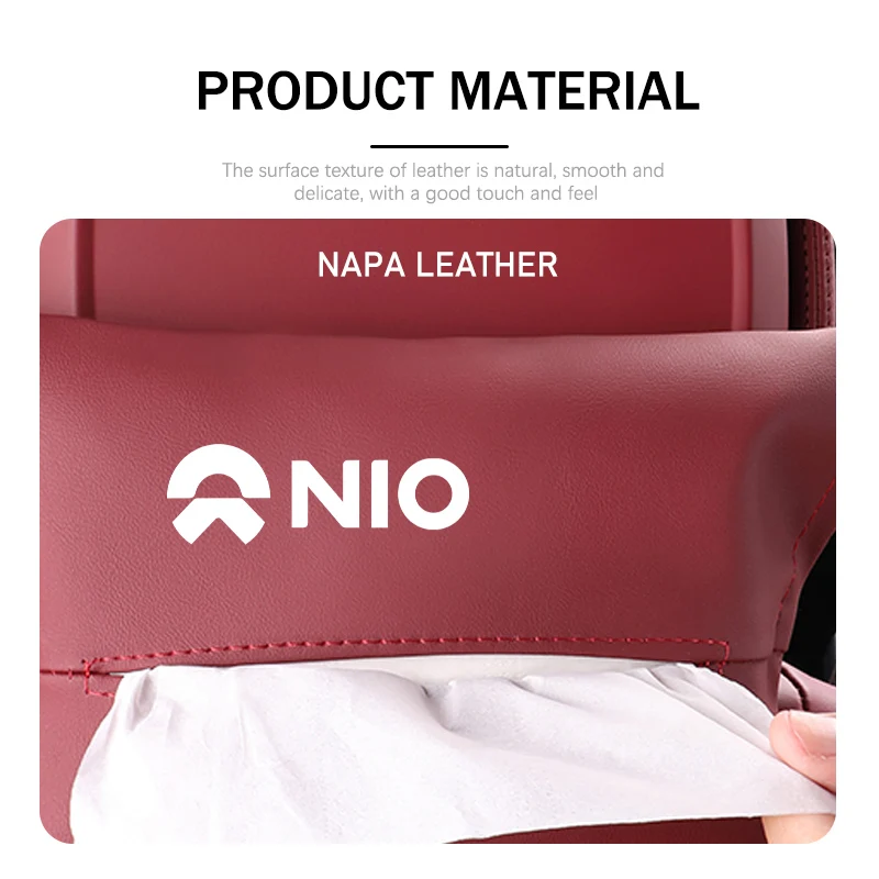 NIO 가죽 차량용 티슈 보관 가방 뒷좌석 걸이형 티슈 케이스 웨이라이 NIO ET5 ES6 ES8 EC6 ET7 ES7 ET9 ET5T