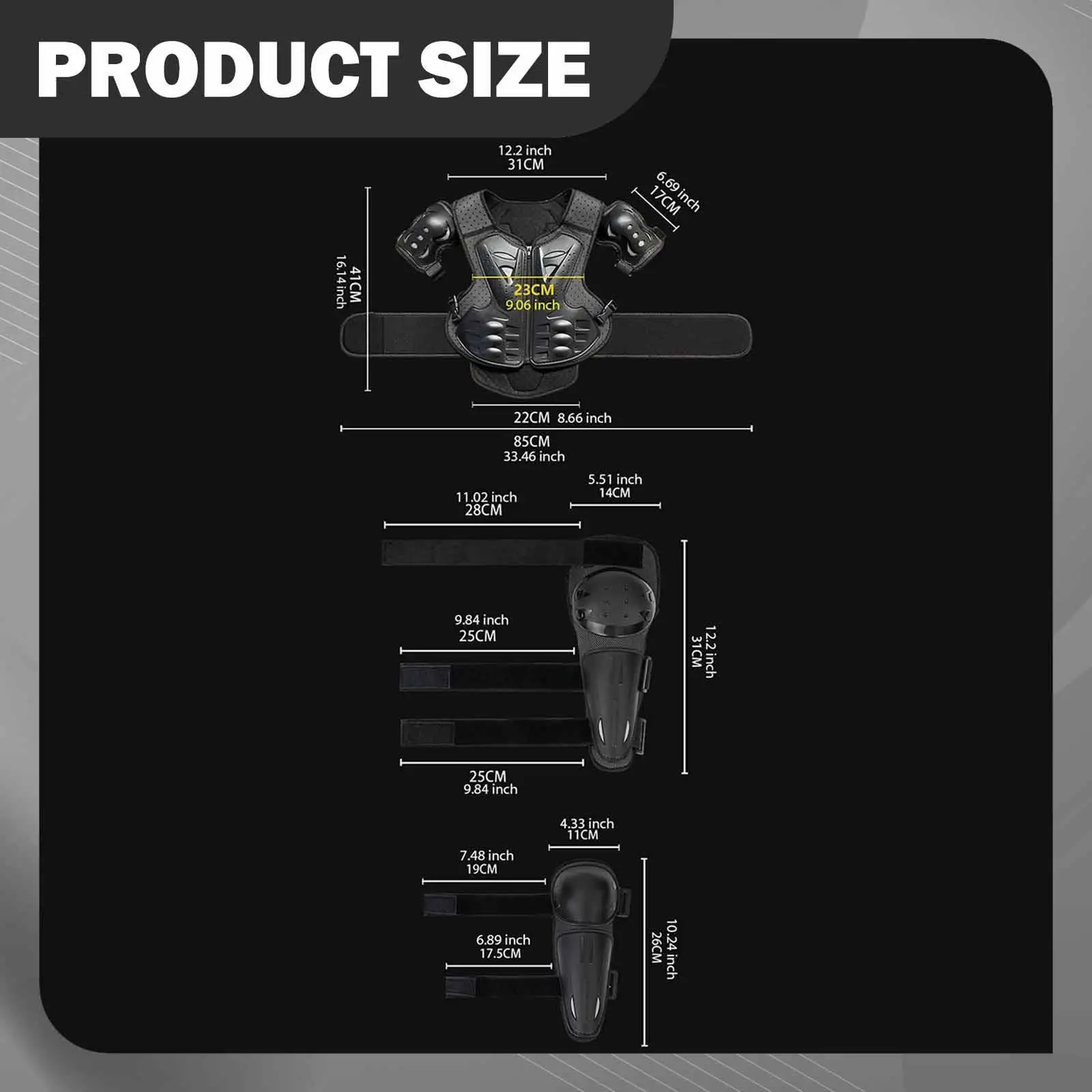 어린이용 모토크로스 보호 장비, 가슴 및 등 보호대, 통기성 오토바이 아머, 사이클링, 스케이팅, 스키, 야외 활동용
