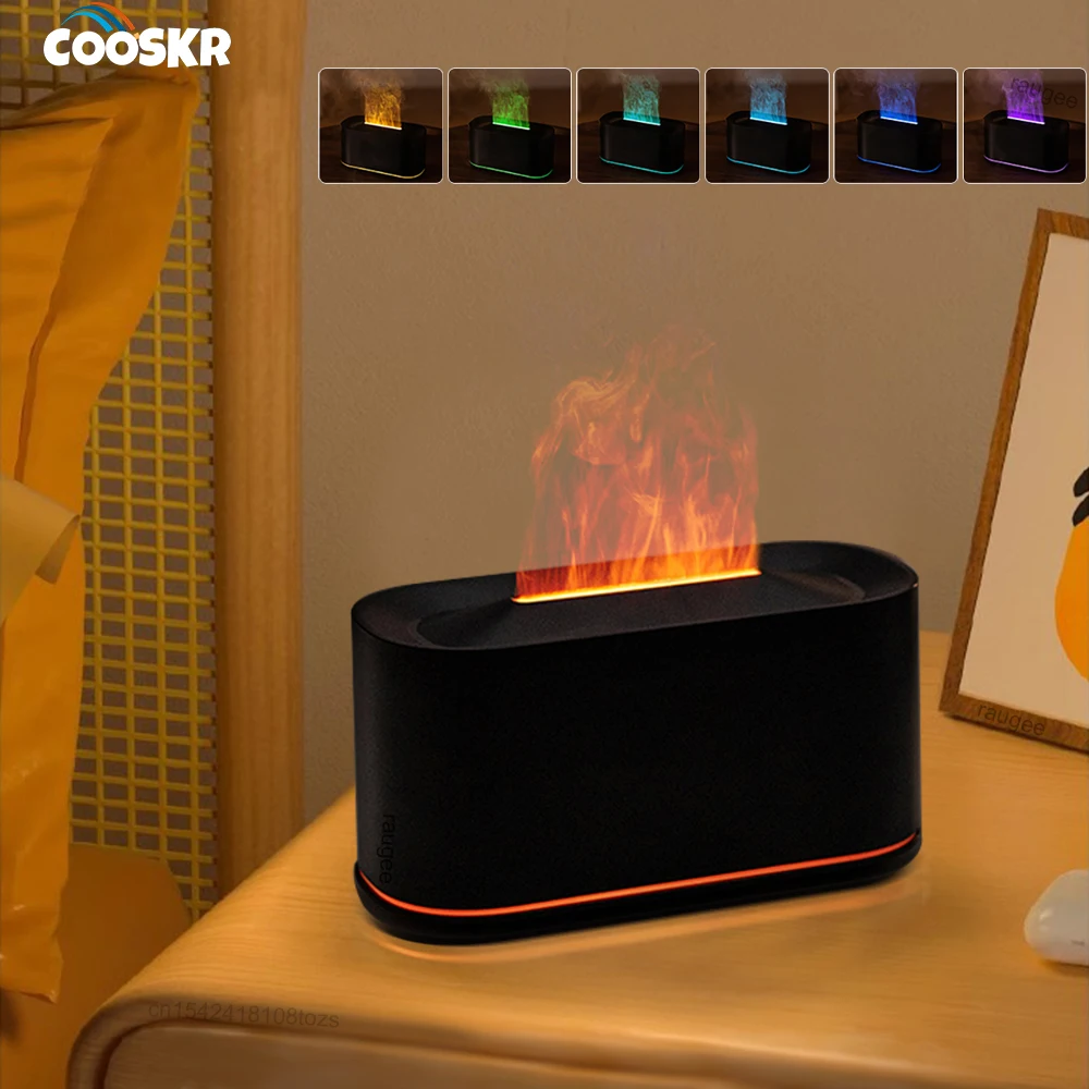 Humidificador de Aroma de aire, humidificador de llama de escritorio USB para el hogar