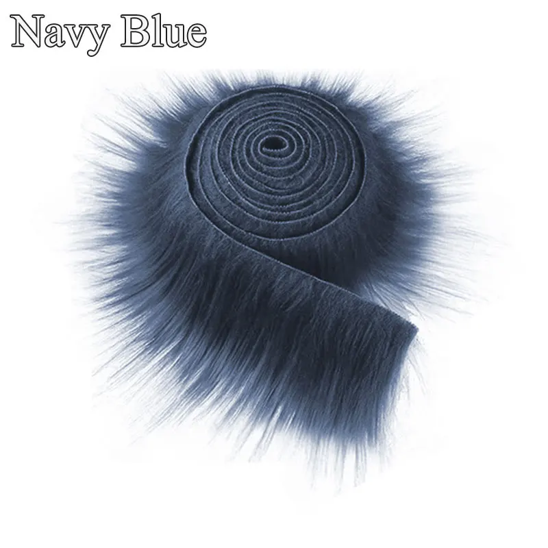 Fur Fabric Long Plush Faux Fur Ribbon Tapes Fluffy Trim Sewing Supplies 1.5m