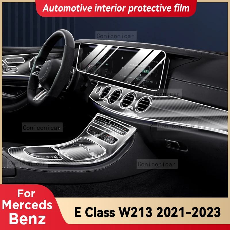 For Merceds Benz E CLASS W213 2021-2023 Gearbox Panel Dashboard Navigation Automotive Interior Protective Film Anti-Scratch