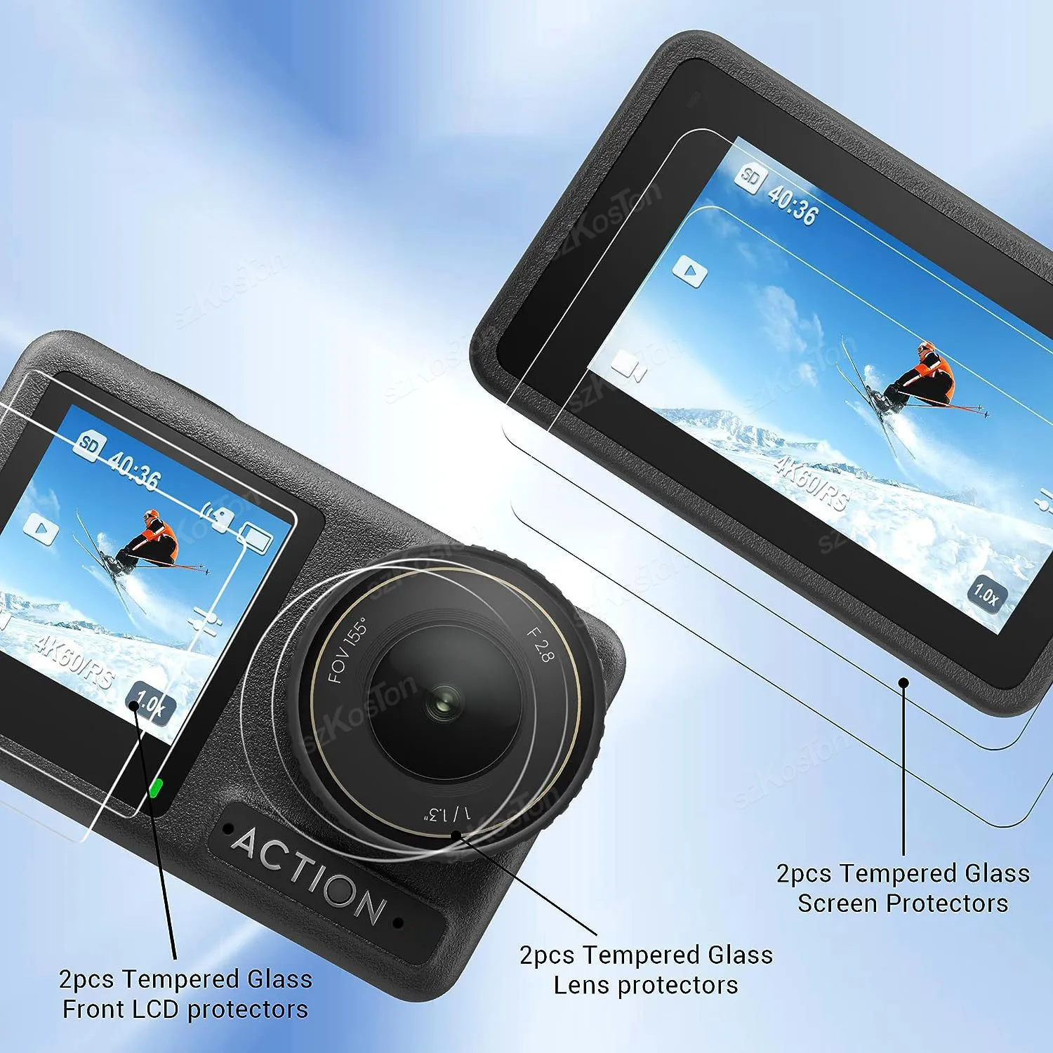 Screen Protector for DJI Osmo Action Pro Ultra-Clear Tempered