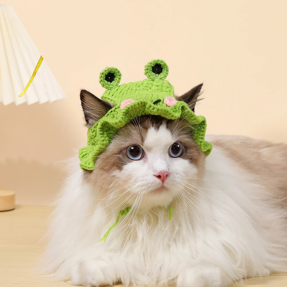 Pet Hat Cat Puppy Kittens Knitted Party Photo Shoot Props Decoration Autumn Winter