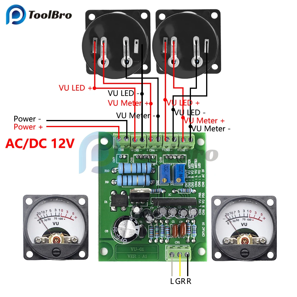 DC912VVULevelAudioMeterStereoPowerAmplifierDriverBoard2pcs
