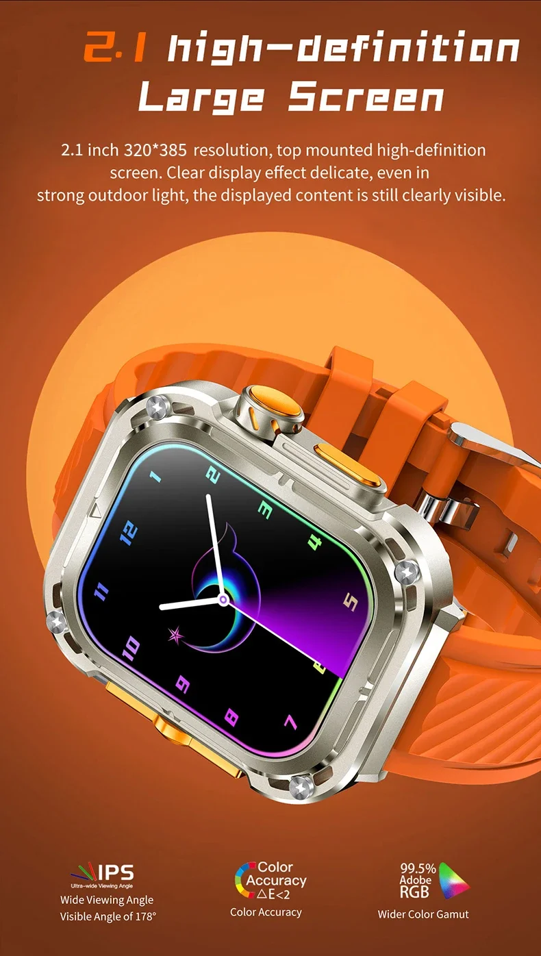 Smartwatch med bluetooth-samtal och träningsspårare för sport_voghion.com