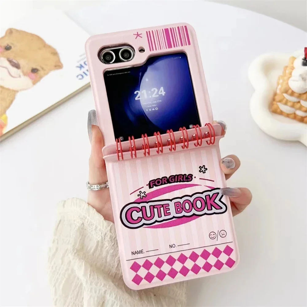 Korean Cute Cartoon Bear Monster Notebook Style Phone Case - Kawaii Girl Gift Cover Shell