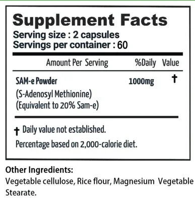 S Adenosylmethionine Mood and Brain Health Capsules
