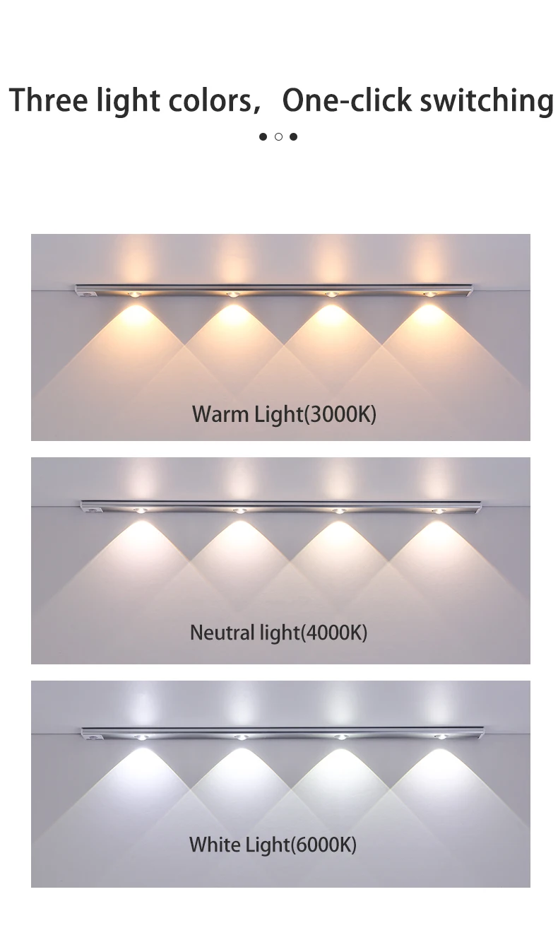 New LED Night Light 20cm/30cm/40cm Led Lights  USB Rechargeable Motion Sensor For Kitchen Wardrobe Cabinet Lighting Aluminum LED night lamp