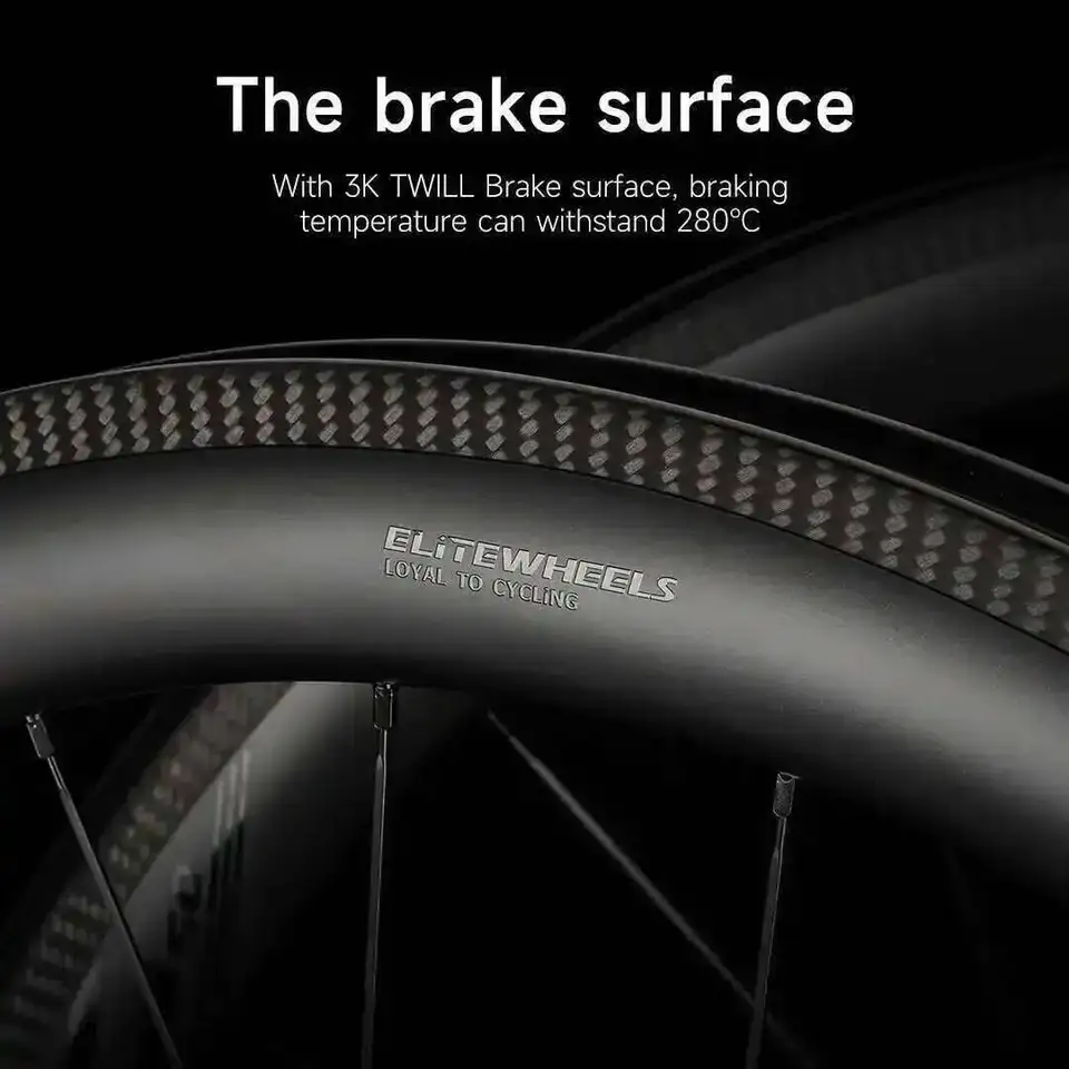 ELITE WHEELS 65mm カーボンホイール ELITEWHEELS 700c ロードカーボンホイール UD 仕上げ UCI 品質