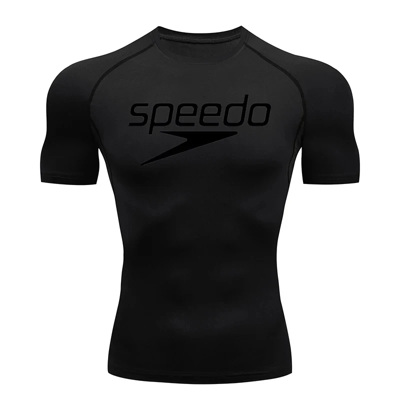 Rash Guard Surfing Swimsuit Men Tight short Sleeve T Shirt UV Swimming