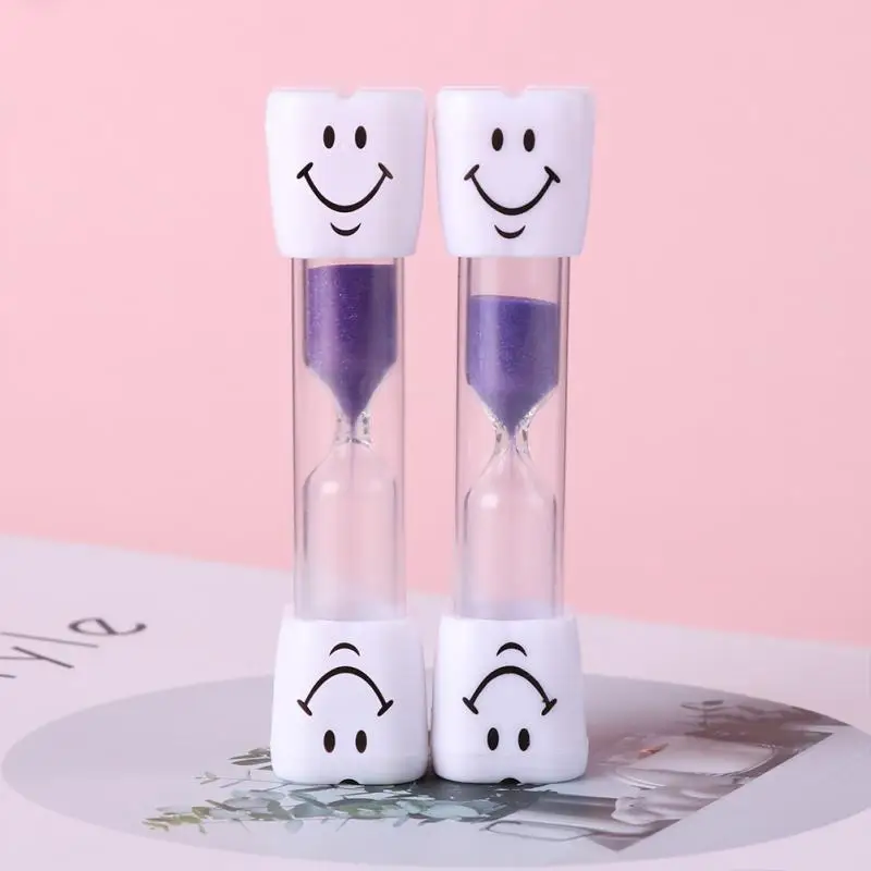 3 Minute Smiling Face Tooth Brushing Hourglass Creative Sand Clock Toothbrush Timer Desktop Ornament sand timer liquid hourglass timer colored hourglass For Children Kids Gifts