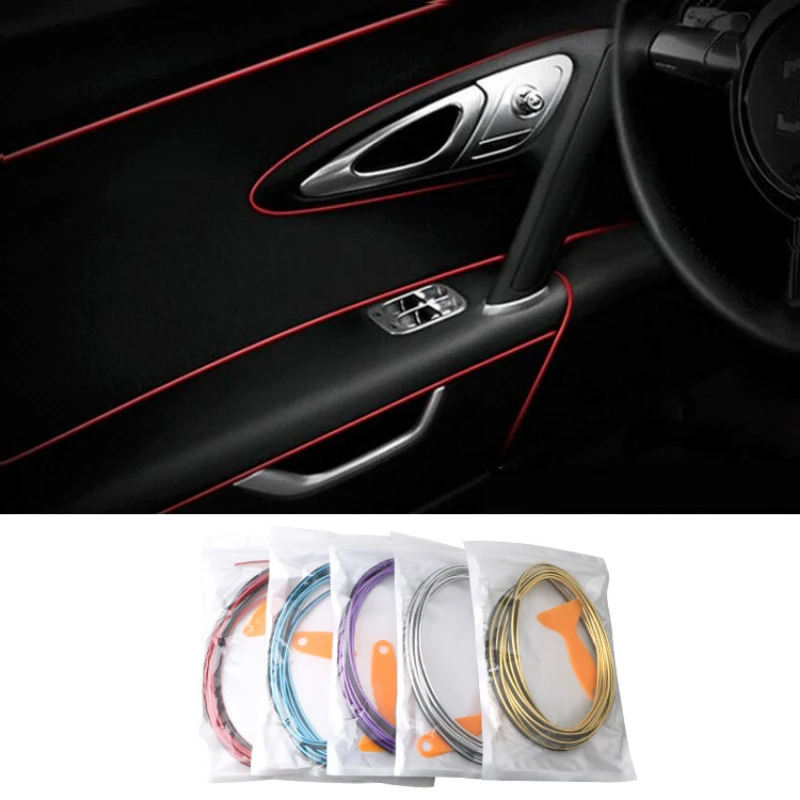 

Car Interior Trim Strips Universal Car Gap Fillers Automobile Molding Line Decorative Accessories DIY Flexible Strip