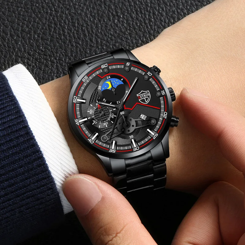 2022 Men Watch Top Luxury Brand Quartz Mens Watches Chronograph Gold Reloj Hombre Sport Wristwatch Man Relogio Masculino