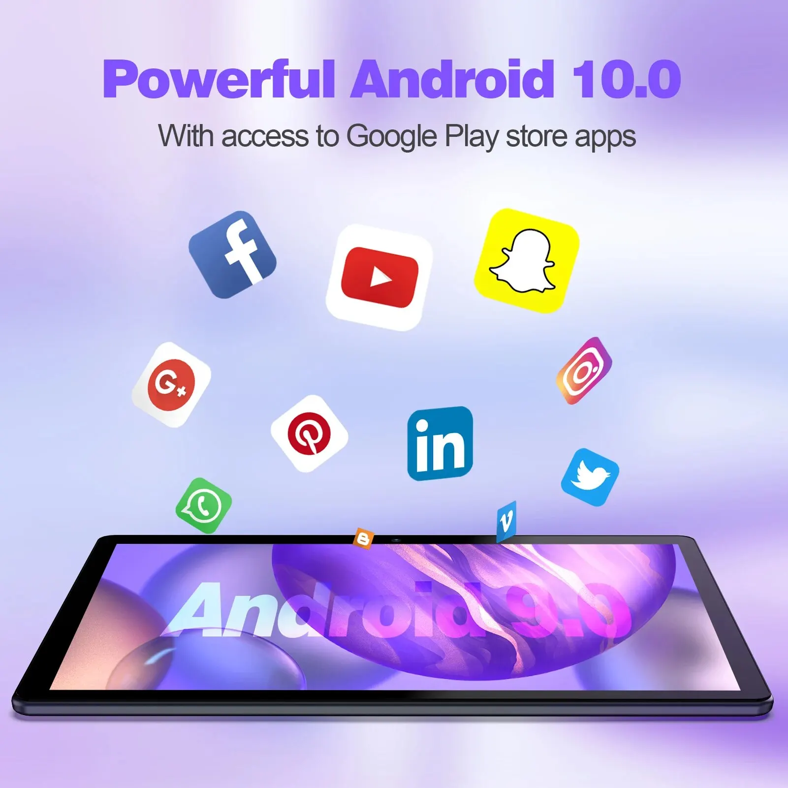 PRITOM 10 Inch Tablet PC with SIM Slot Android 13 64 GB Quad Core Touch Screen WiFi GPS Support 3G Phone Call 6