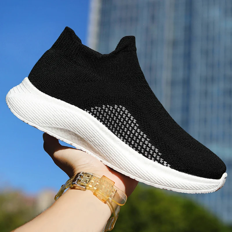 New Comfortable Casual Shoes Couple Unisex Men Women Sock Mouth Walking Sneakers Soft Summer Big Size 35-45 4