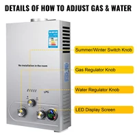 Chauffe-eau instantané au propane GPL SIHAO 6L-18L, chaudière à gaz certifiée avec mode anti-gel et économie d'énergie pour usage domestique 7