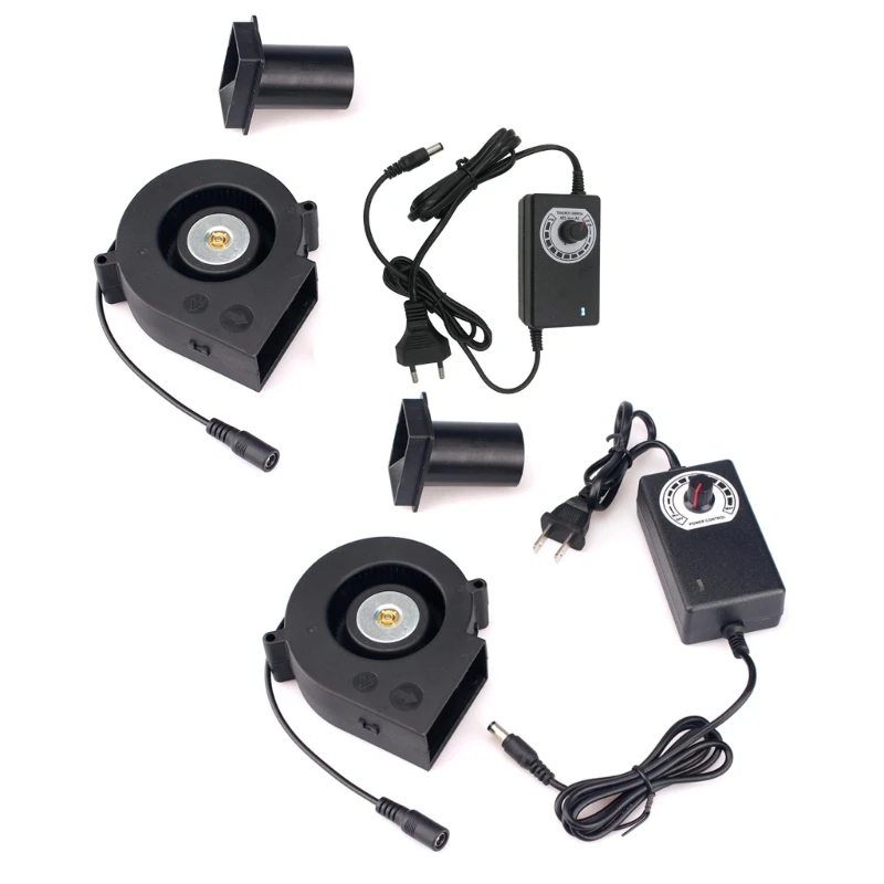 

EU/US Plug 12V BBQ Fan Cooking Blower with Speed Controller BBQ Stove Collector Tube Speed Regulation Power Adapter M89B