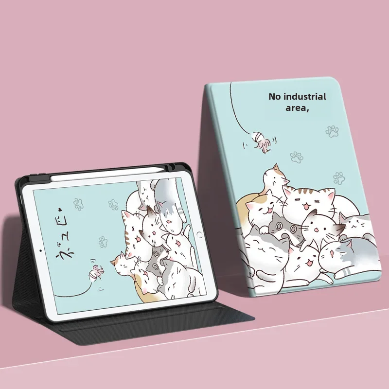 thumbnail image 1 of Funda protectora para iPad de 78, 9 y 10.ª generación, 10,9 y 10,2 Pro, 11 pulgadas, Air 345 Mini, con ranura para 6 lápices, tabletas y libros electrónicos, 1 of 5
