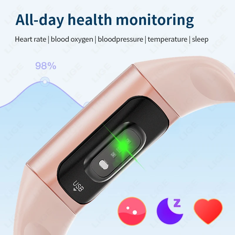 Fitness Tracker Watches Women with Heart Rate Blood Oxygen Sleep Monitor Smart Watches Men Pedometer Smartwatch for Android iOS 3