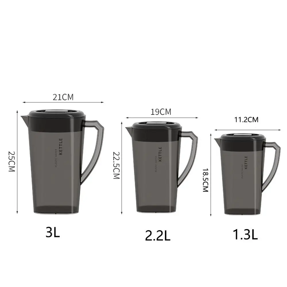 Cold Water Jug 1.3/2.2/3L Cold Water Kettle Household Heat Resistant Large Capacity Pitcher Plastic Fall-resistant Juice Jug Refrigerator