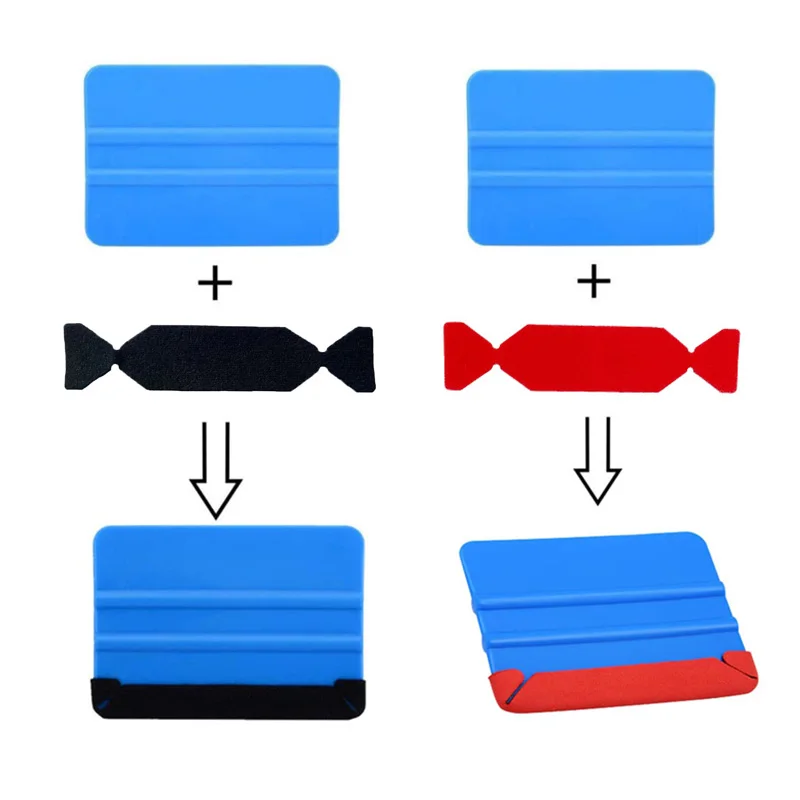 18Pcs Squeegee Felt Cloth No Scratch Microfiber Felts for Vinyl Spatula Car Vinyl Wrap Scraper Protector Tool for 4-inch Scraper