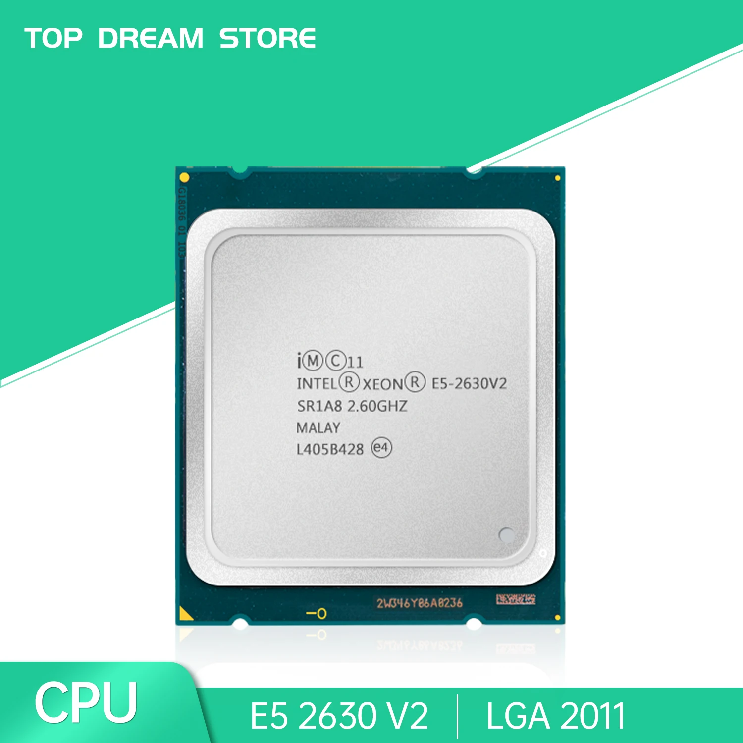 cpu core Intel Xeon Processor E5-2630 V2 E5 2630 V2 CPU 2.6GHZ LGA 2011 SR1A8 6 Core Desktop processor e5 2630V2 ryzen threadripper