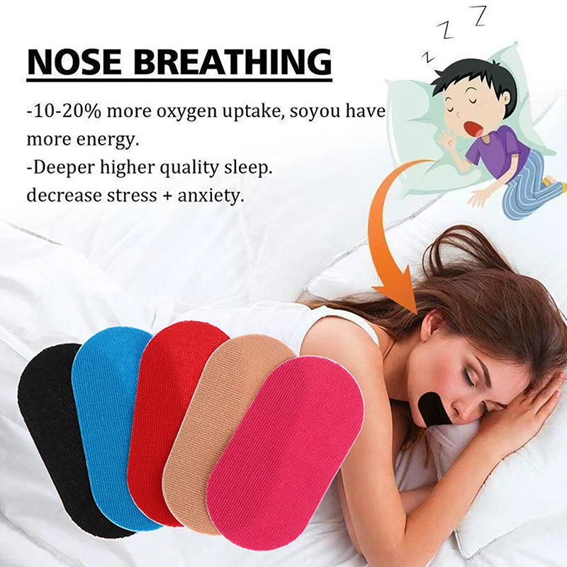 20 Pcs Anti Snoring Sleep Mouth Tape Best Breathing Nasal Strips Medical Grade Improved Sleeping Snoring Relief