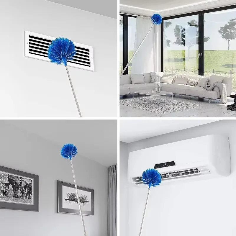Telescopic Washable Duster 250 cm Multifunctional Microfibre Brush Gap Mop for Spider Web Remover Dust Cleaning