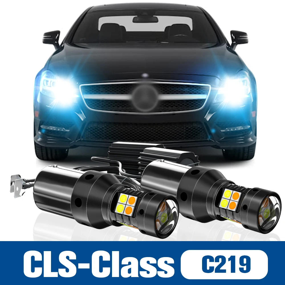 

2x LED Dual Mode Turn Signal+Daytime Running Light DRL Accessories Canbus For Mercedes Benz CLS-Class C219 2004-2010 2005 2006