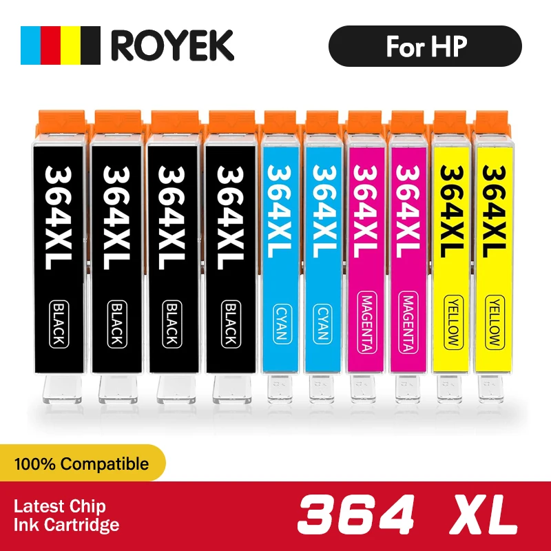 خرطوشة حبر 364XL لطابعة HP 364 HP364 XL المتوافقة مع فوتوسمارت B010 B109 B209 Deskjet 3070A