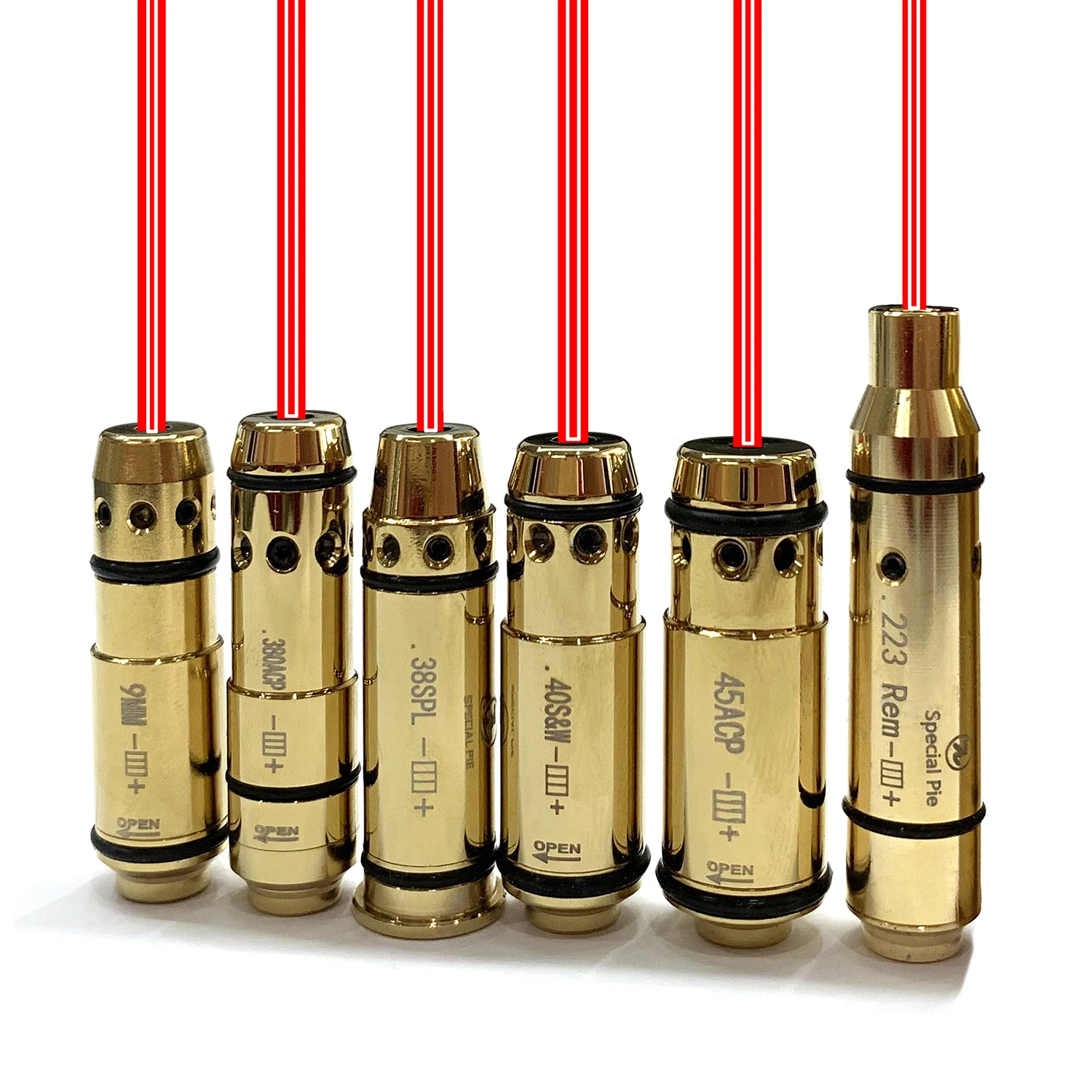 Tactical Training Laser Bullet, 9mm Bore Sight, Dry Firing Snap Caps, 38Spl,. 380ACP,. 40 .45ACP, Hunting Red Dot, Target J10C