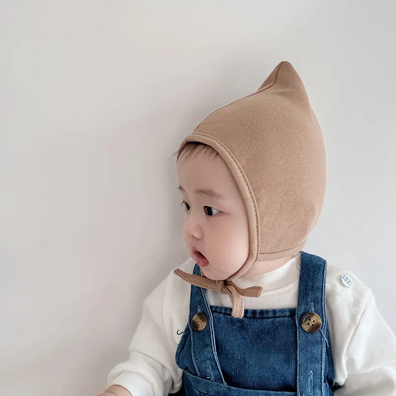 Cute Baby Hat Cotton Newborn Elf Hat Infant Beanie Hats for Girls Boy Bonnet Spring Autumn Korean Toddler Cap Accessories 0-12M 2