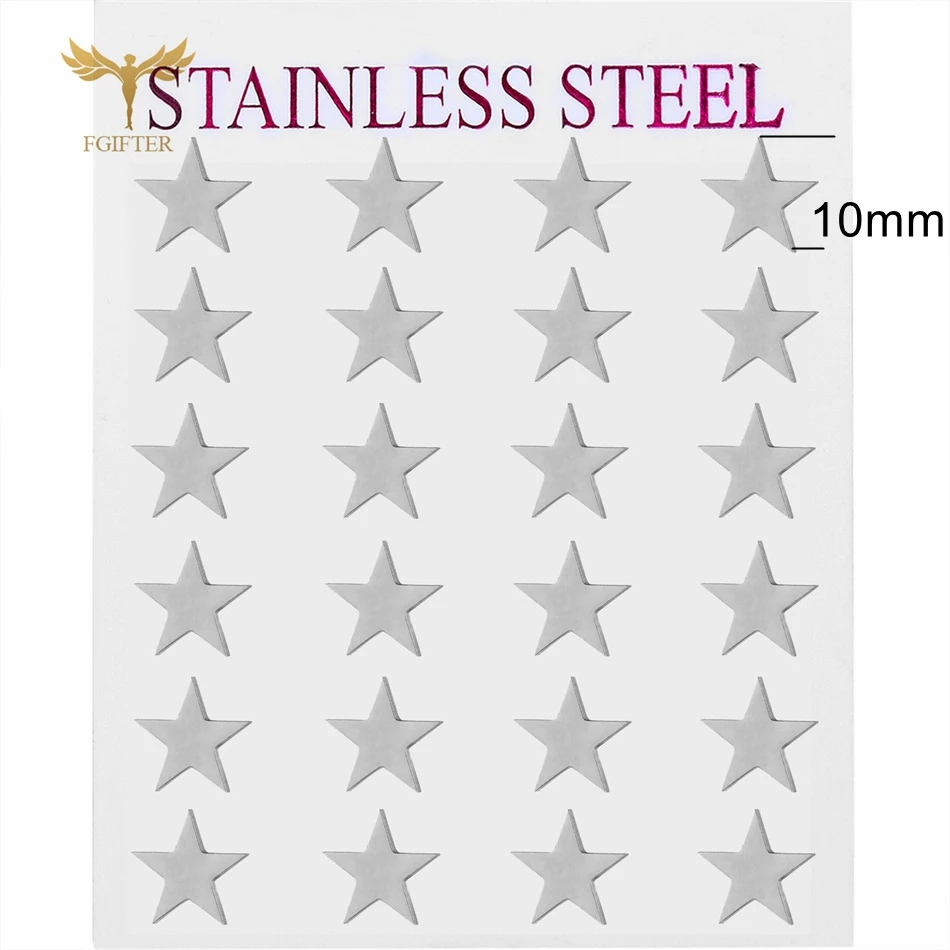 Stainless Steel Stud Earrings Small Star Earrings Set Fashion Jewelry Women Men Accessories Silver Color Gift 12 Pairs silver stud earrings,silver earrings,studded earrings,crystal ear studs,womens earrings