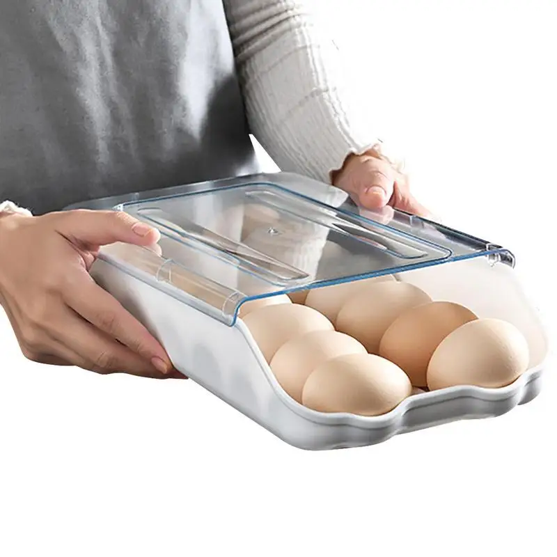 

Plastic Kitchen Storage Refrigerator Storage Box Fridge Organizer Container Box Egg Dispenser Airtight Fresh Preservation