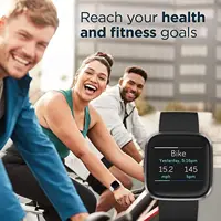 Fitbit Versa 2 Health and Fitness Smartwatch with Heart Rate, Music, Alexa Built-In, Sleep and Swim Tracking, Black/Carbon 4