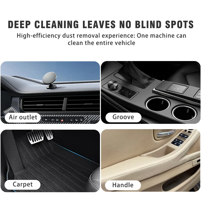 Handheld Cordless Vacuum Cleaner with 3 Suction Head Configuration Car Vacuum Cleaner High Power Mini Upgrade Charging Model