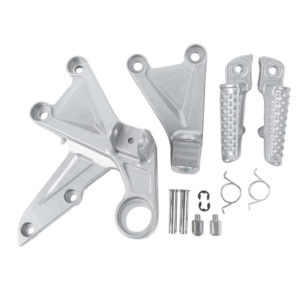 Motorcycle Front Footrest Foot Pegs Bracket Set For HONDA CBR1000RR 2008-2015,black/silver,motorcycle accessories,motorcycle footrests