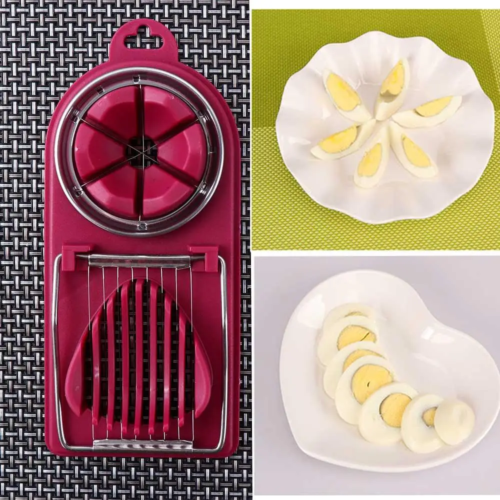Fruit Hard Boiled Eggs Stainless Steel Wire Multifunctional Baking Cooking Cutting Tool Splitter Egg Slicer Yolk Separator egg cutter egg separator