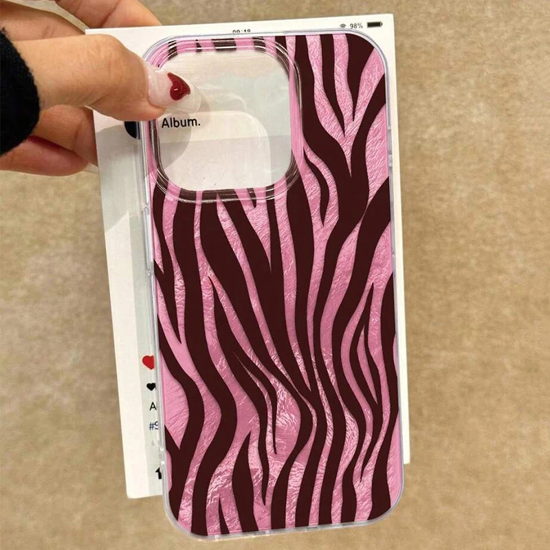 Wine Red Stripes Shockproof Phone Case - Stylish and Durable Back Cover