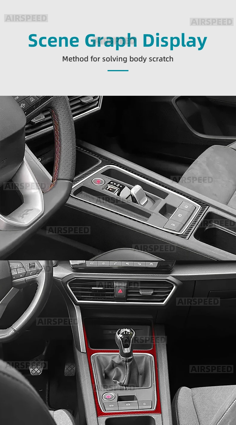 Soft Carbon Fiber Aufkleber für Seat Leon MK4 Cupra Leon Cupra Formentor 2020 2021 2022 2023 2024 LHD RHD Automatische Auto Getriebe Shift – Detail 9