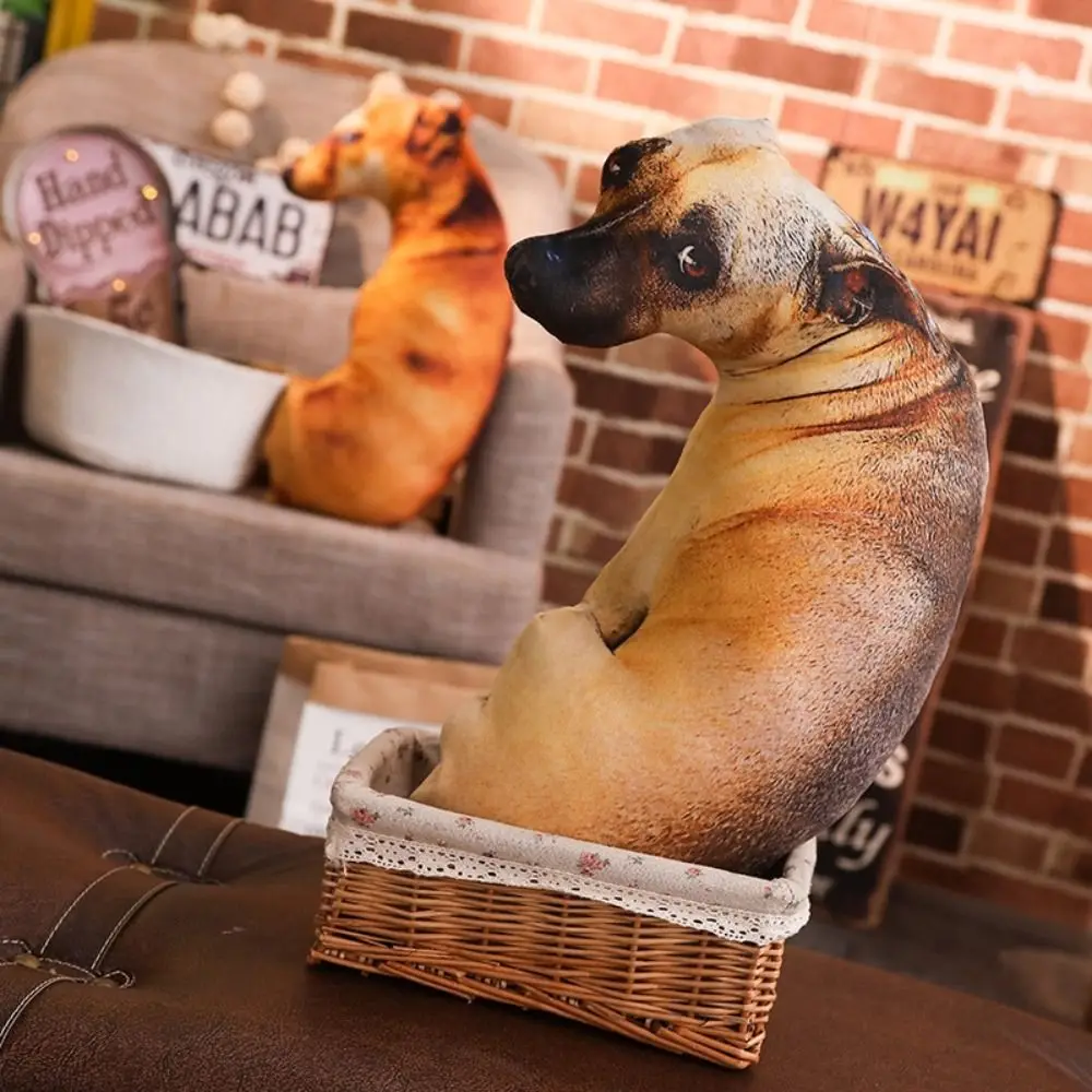 Cute 3D Lifelike Animal Throw Pillow Creative Dog Pillow Soft Cushion Office 3