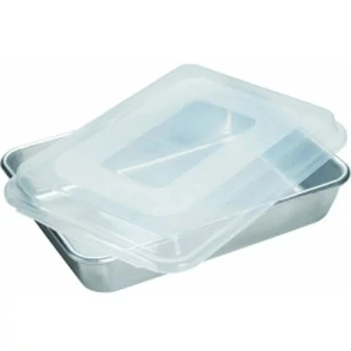 

Naturals Aluminum Rectangular Cake Pan wih plastic lid