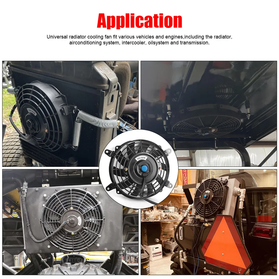 Ventola Auto Universale 10 Pollici - Raffreddamento Motore Per Auto E Camion, 12V 80W - Foto 11
