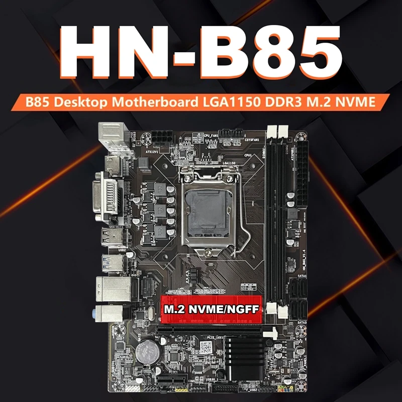 HNB85 B85 Motherboard Motherboard Gaming LGA1150 DDR3 M.2 NVME DVI VGA