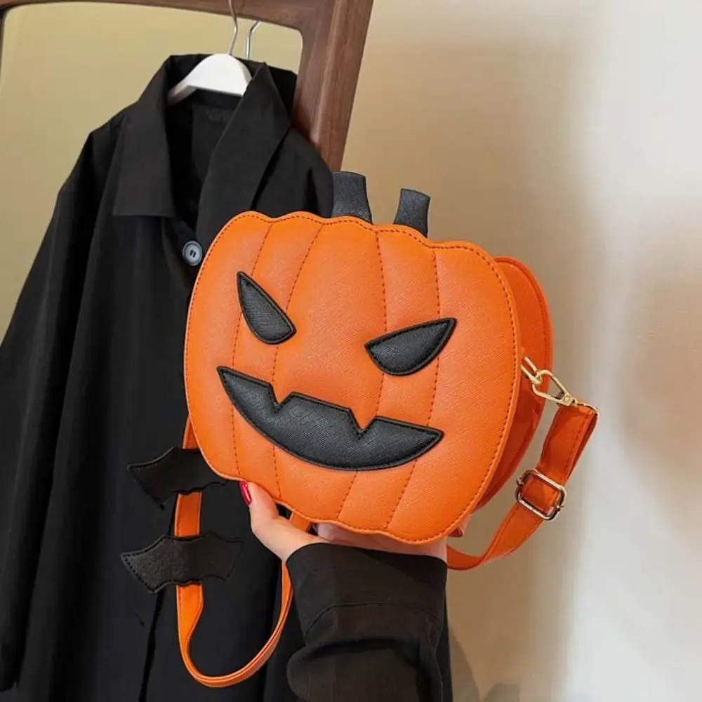 Cartoon Pumpkin Bag Cute 3D Harajuku Pumpkin Shoulder Bag PU Leather Shoulder Bag Pumpkin Crossbody Bag Ladies