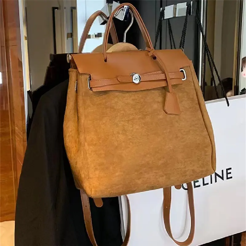 

new2023 women's backpack high quality fashion teen leather backpack girls school school shoulder bag handbag mochila