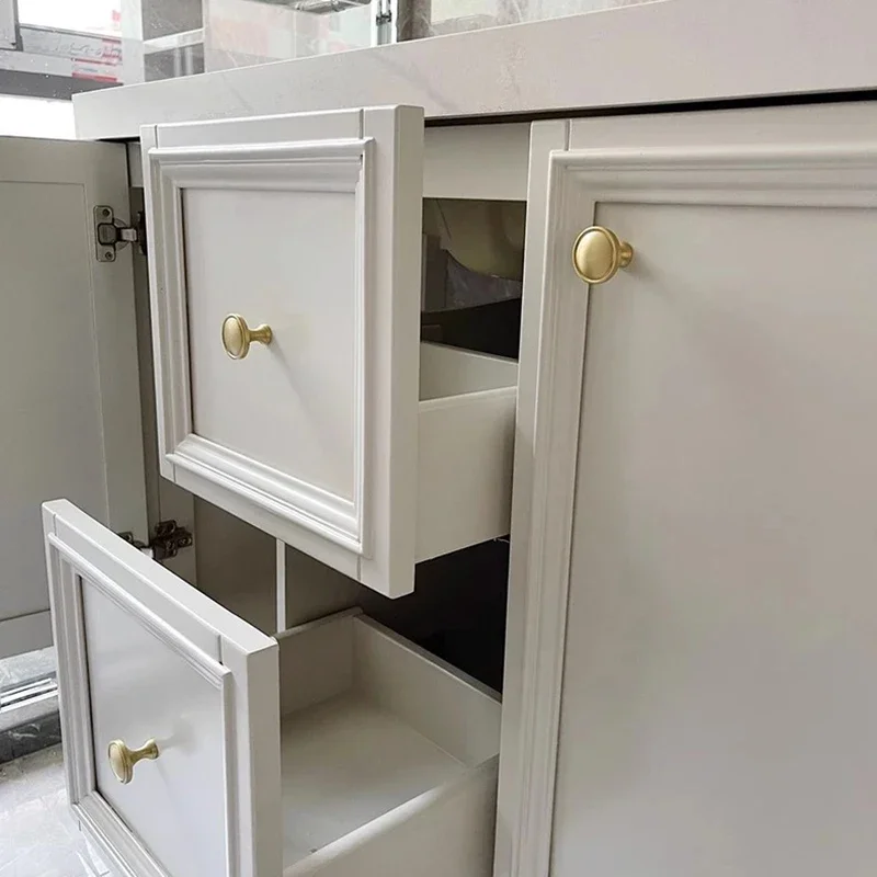 French American Bathroom Cabinet Wood Light Luxury Oak Shelves Storage Organizer Vanity Unit Gabinete Banheiro Bathroom Cabinet