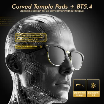 Smart Glasses with Speaker, Bluetooth glasses for Men and Women with Outdoor UV Protection,Support Voice Assistant/Android/Mac 4