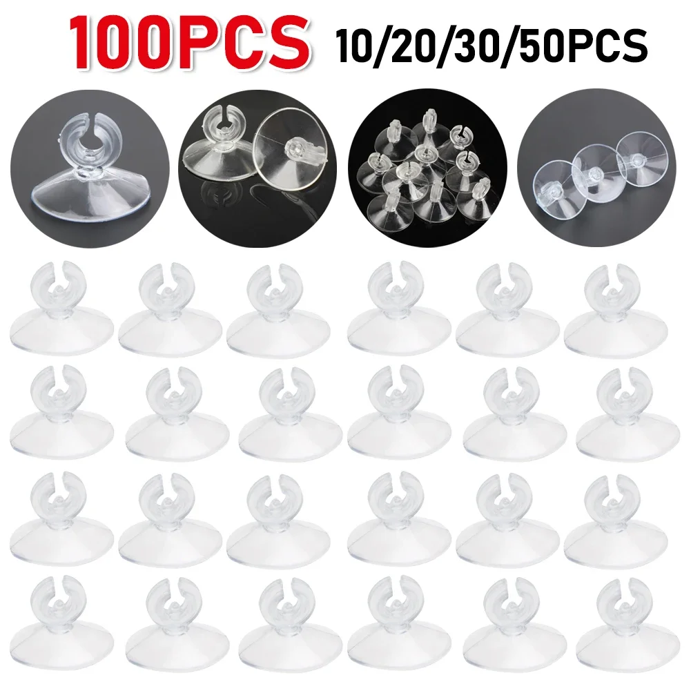 Aquarium Suction Cup Holder 10-100pcs for 4/6mm Air Line Pipe Tube Wire Holder Aquarium Accessories